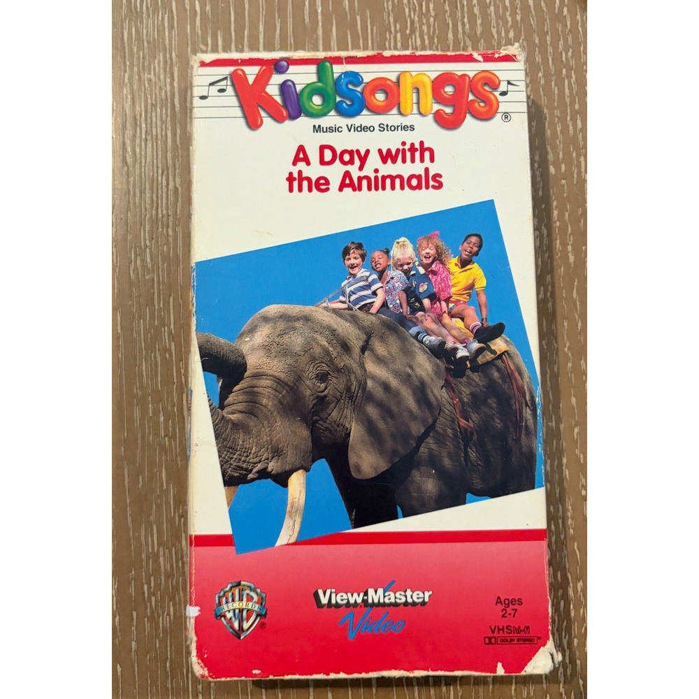 Kidsongs A Day with the Animal VHS View-Master Video Warner Bros 1986 Kids Music